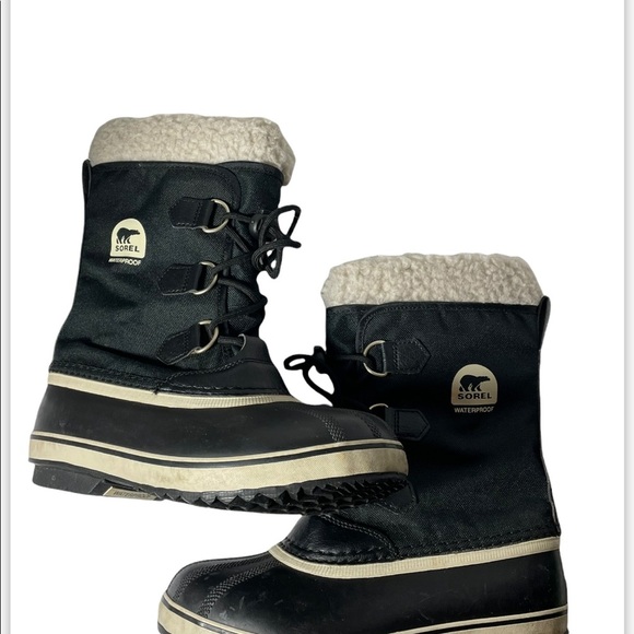 Sorel Black Winter Boots Size 5 - Picture 8 of 10